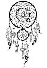 Coloring page dreamcatcher keys