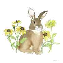 Wildflower Bunnies Iii Sq by Beth Grove