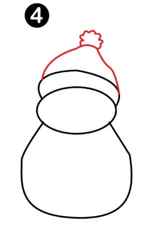 how to draw a snowman for beginners