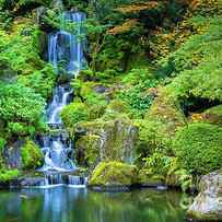 Portland Japanese Waterfall by Inge Johnsson