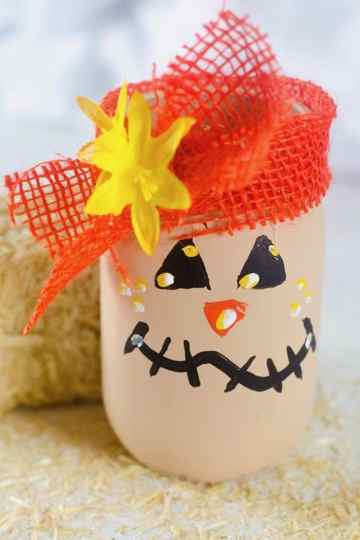 how to make a scarecrow mason jar