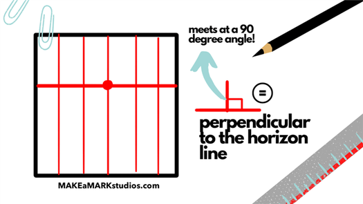 Perpendicular perspective lines