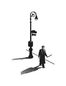 Wall Art - Drawing - Policeman Walking Down Street by CSA Images