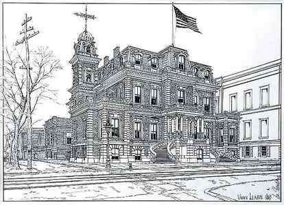 Wall Art - Drawing - The Union League Philadelphia 1867 by Ira Shander