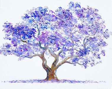 Wall Art - Painting - Jacaranda Tree by Jan Matson