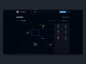 TSM Website Concept - Calendar ales nesetril cal calendar calendar app calendar view dark ui dark web dark webdesign days esports gaming gaming team grid matches team solomid team website tsm upcoming web calendar web grid