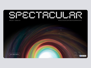 Spectacular - Dora.run Exploration 3d animation dark dark web dora dora.run galaxy graphic design motion graphics music music festival no code spectacular three.js ui web design webgl