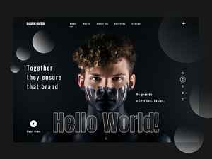 Dark Web Layout black brand dark layout dark web digital hello world new website trending ui uidesign weblayout website