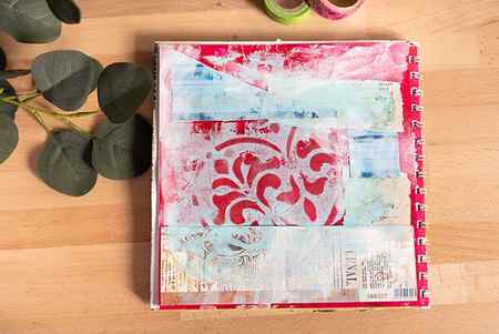 GESSO ON ART JOURNAL PAGE