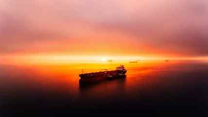 brown ship on body of water during golden hour, sunset, dusk HD wallpaper