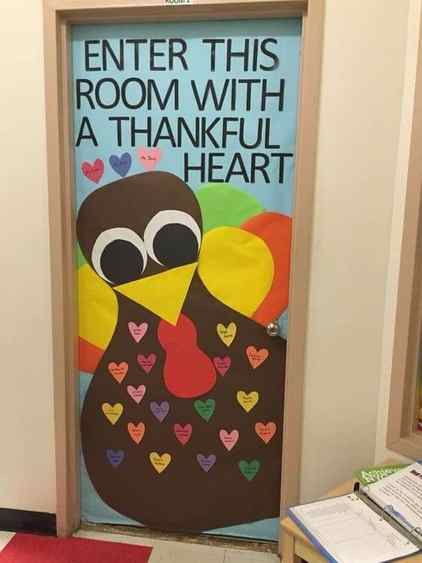 Classroom door that says 