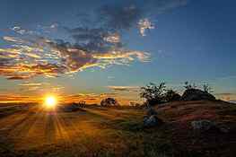 Rays of light Sun Nature Sky Meadow Sunrises and sunsets, sun rays through clouds HD wallpaper