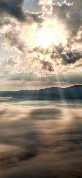 Sun Rays Through Clouds Mountains iPhone XS MAX , , Background, and , Clouds and Sun iPhone HD phone wallpaper