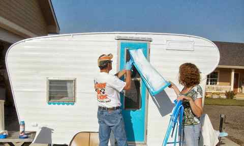 How to Paint a Vintage Trailer for Under $60