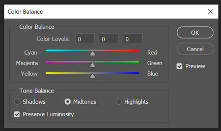 color balance in photoshop