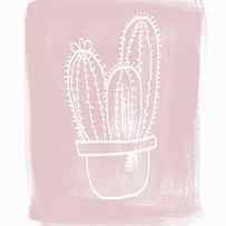Pink and White Cactus- Art by Linda Woods by Linda Woods