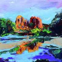 Cathedral Rock - Sedona - Square version by Elise Palmigiani