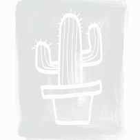 Grey and White Cactus- Art by Linda Woods by Linda Woods