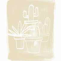 Cactus In Pots- Art by Linda Woods by Linda Woods