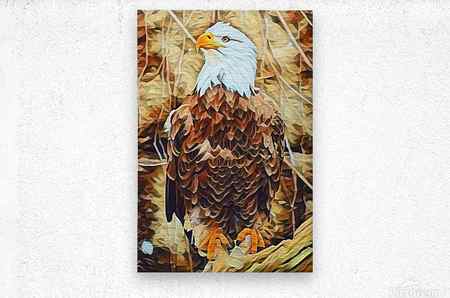 Majestic Eagle Painting Metal print