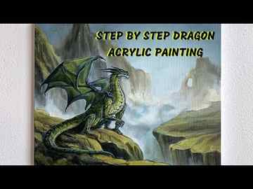 Dragon Painting STEP by STEP Acrylic Painting ColorByFeliks