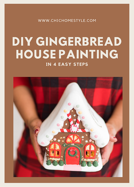 DIY gingerbread house painting tutorial