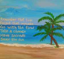 . quote. Canvas art. Inspirational Quote. Original seascape painting on