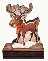 Sponsored Ad – Trophy Monster Traditional Wooden Christmas Decoration Reindeer | Collectable from set of 5 | Made from Sus. 