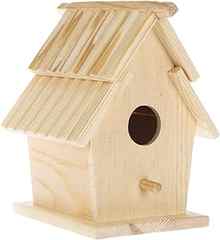 Hobby Lobby Woodpile Fun! DIY Paintable Customizable Slat Roof Unfinished Wood Birdhouse for Kids and Adults