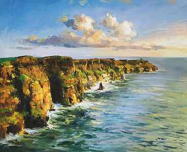 Wall Art - Painting - Cliffs of Mohar 2 by Conor McGuire