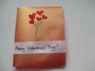 handmade vellum paper Valentine card