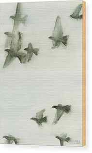 Black And White Bird Wood Prints