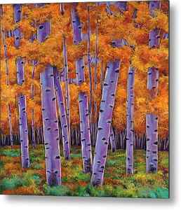 Birch Tree Metal Prints