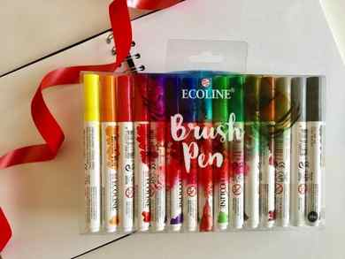 Ecoline brush pen set at Pegasus Art. 