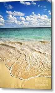 Sandy Beach Metal Prints