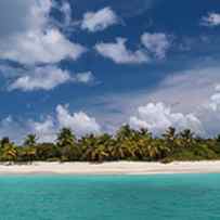 Sandy Cay Beach British Virgin Islands Panoramic by Adam Romanowicz