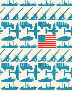 Wall Art - Drawing - USA military pattern by CSA Images