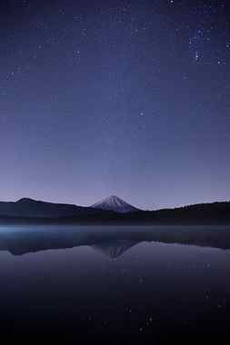 starry night, night, stars, sky, reflection, dark, HD phone wallpaper