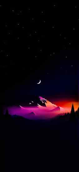 PIKA AMOLED, night, sky, starry, HD phone wallpaper
