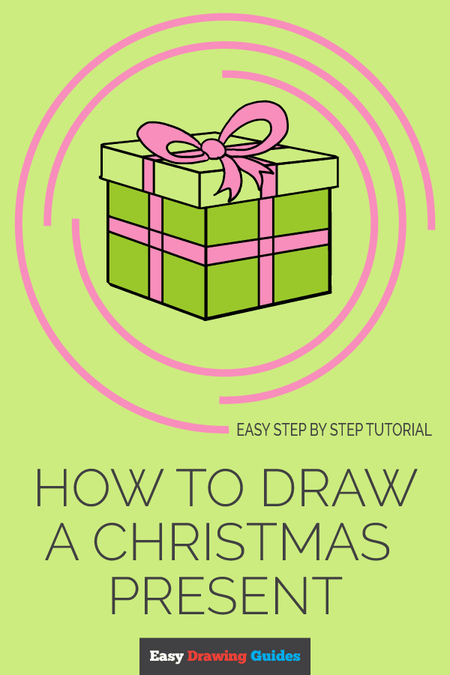 How to Draw a Christmas Present | Share to Pinterest