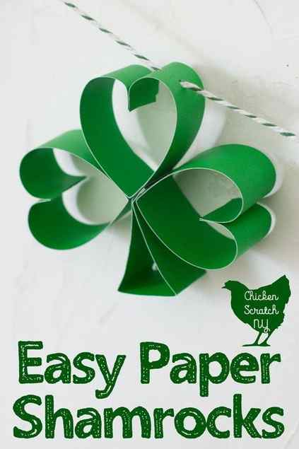 Easy DIY Paper Shamrocks main image 