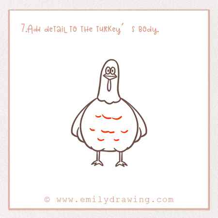 How to Draw a Cartoon Roast Turkey