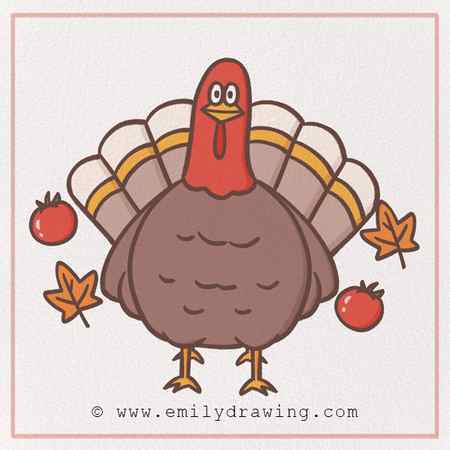 How to Draw a Roast Turkey