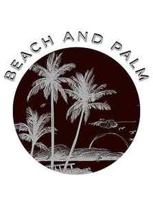 Wall Art - Drawing - Beach and palm, beach wall art palm print palm wall art australia island beach palm trees sunset art by Mounir Khalfouf