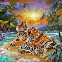 Sunset Tigers by MGL Meiklejohn Graphics Licensing