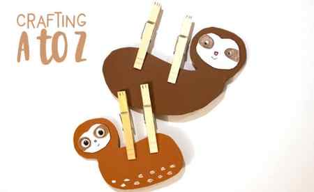 clothespin sloths