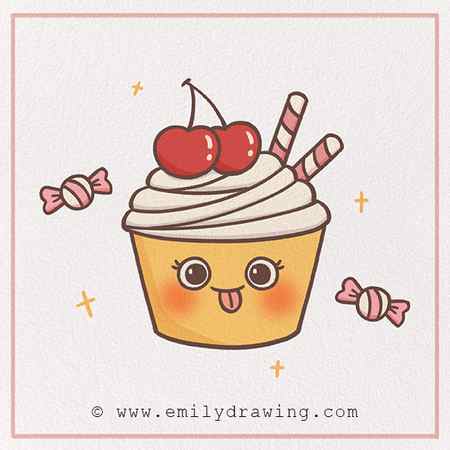 How to Draw a Simple Cupcake