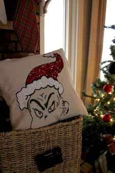 Grinch Pillow Christmas Decoration