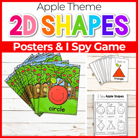 Apple Theme 2D shape posters for preschool Featured Image