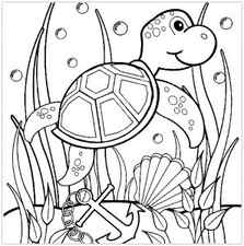 Free turtle coloring pages to download